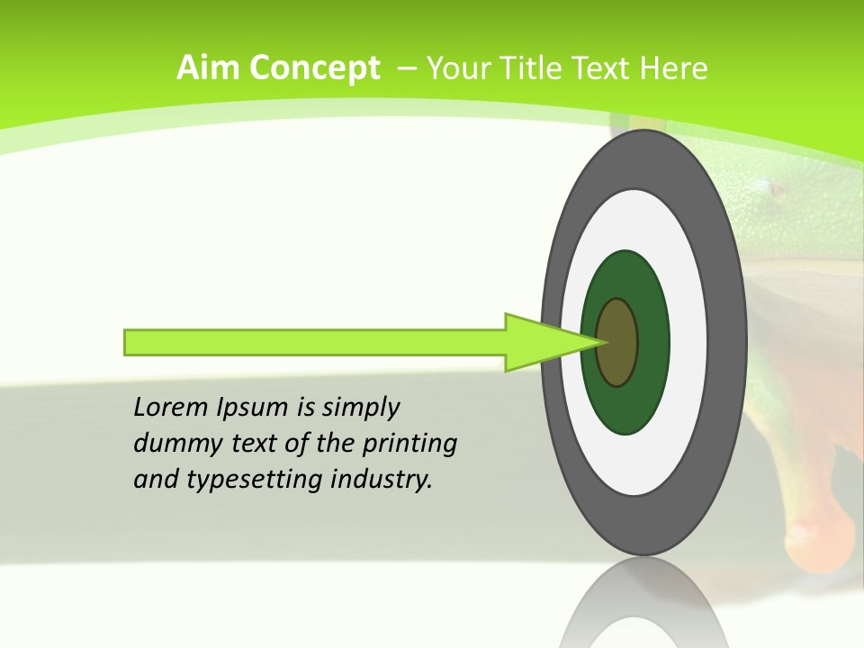 Leaf Redeyed Tree Frog Copyspace PowerPoint Template