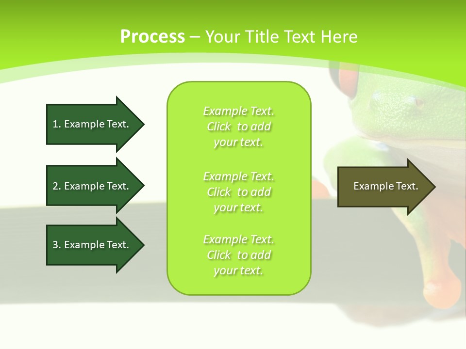 Leaf Redeyed Tree Frog Copyspace PowerPoint Template