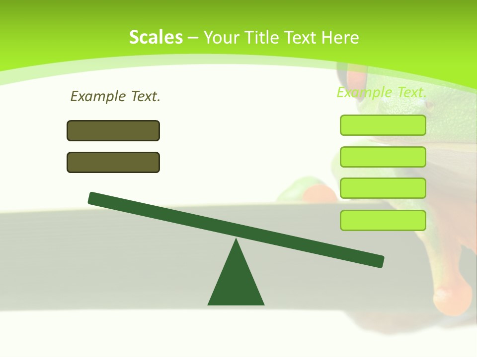 Leaf Redeyed Tree Frog Copyspace PowerPoint Template