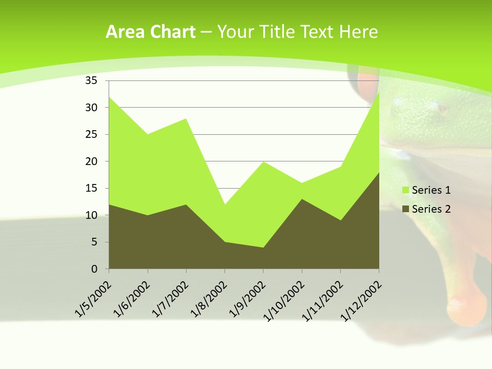 Leaf Redeyed Tree Frog Copyspace PowerPoint Template
