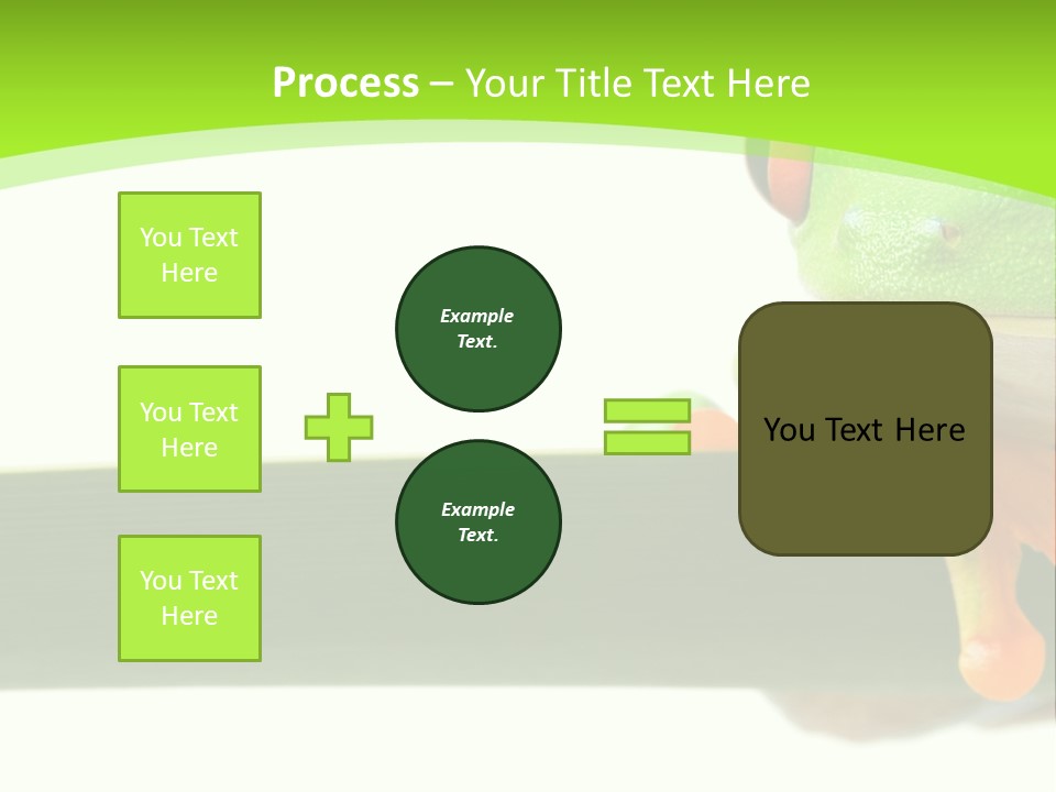 Leaf Redeyed Tree Frog Copyspace PowerPoint Template