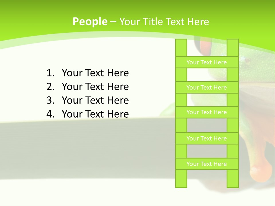 Leaf Redeyed Tree Frog Copyspace PowerPoint Template