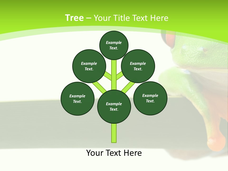 Leaf Redeyed Tree Frog Copyspace PowerPoint Template