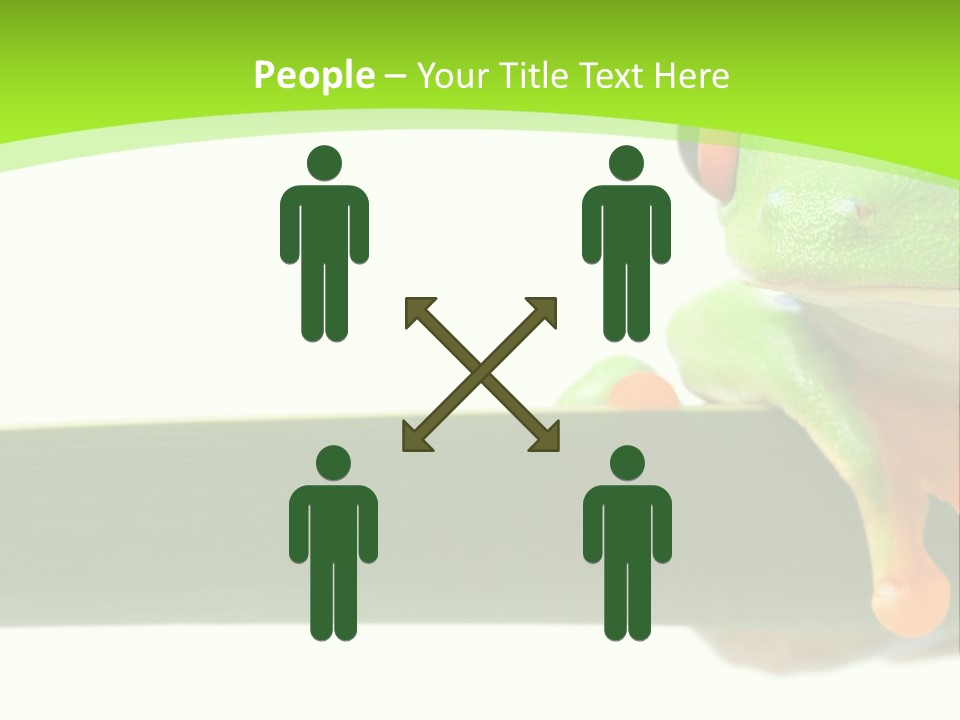 Leaf Redeyed Tree Frog Copyspace PowerPoint Template