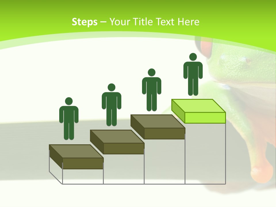 Leaf Redeyed Tree Frog Copyspace PowerPoint Template