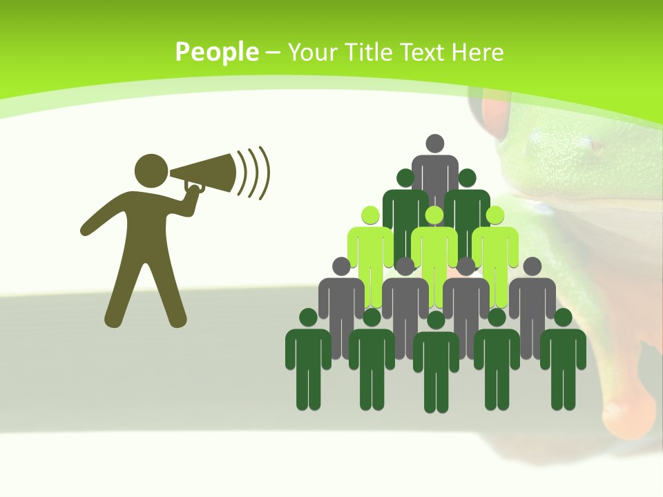 Leaf Redeyed Tree Frog Copyspace PowerPoint Template