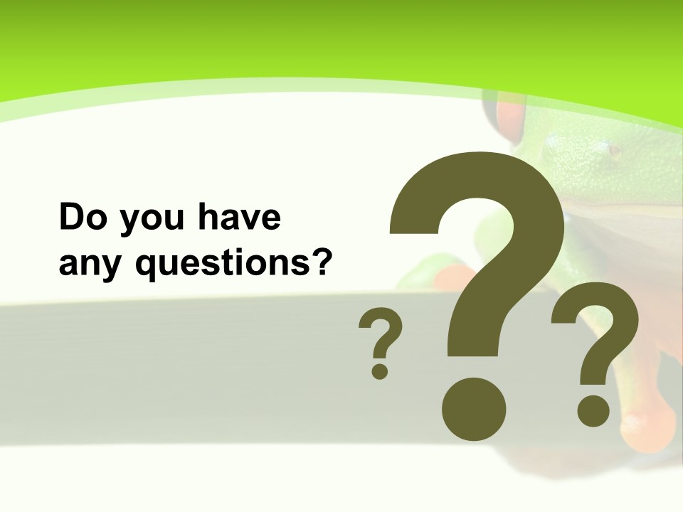 Leaf Redeyed Tree Frog Copyspace PowerPoint Template