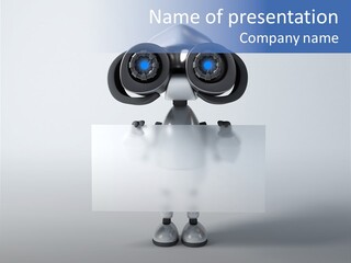 Glossy Shiny Robot PowerPoint Template