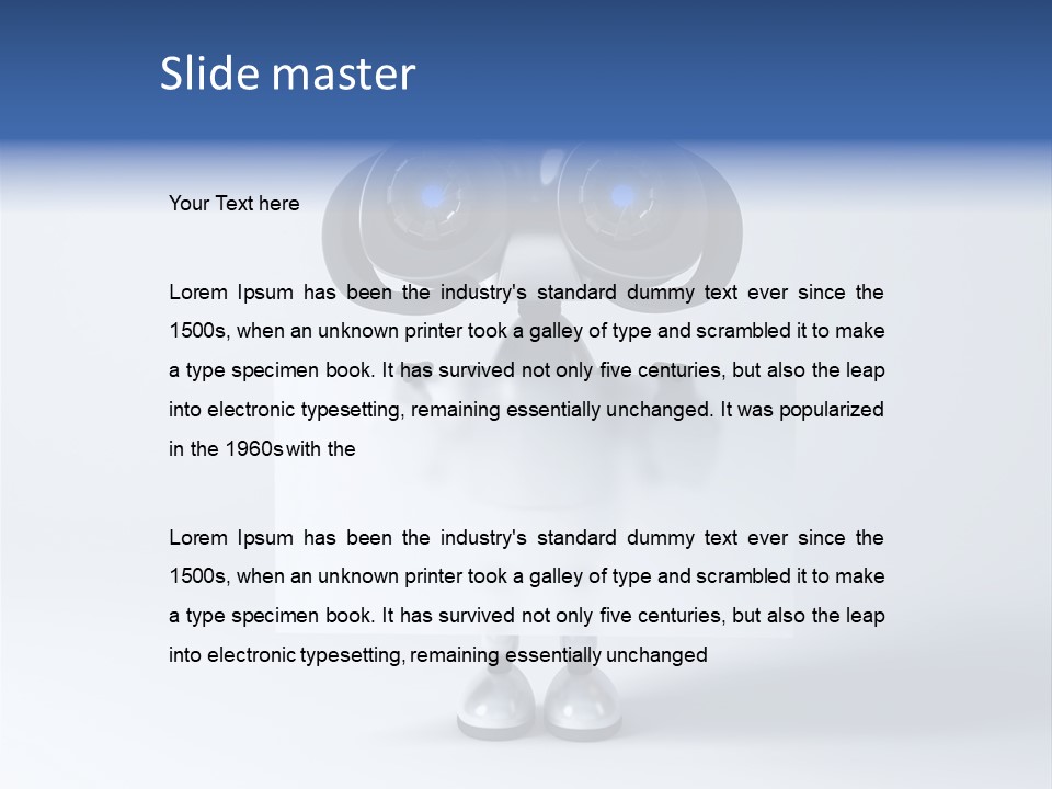 Glossy Shiny Robot PowerPoint Template