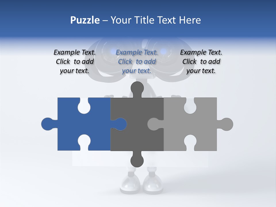 Glossy Shiny Robot PowerPoint Template