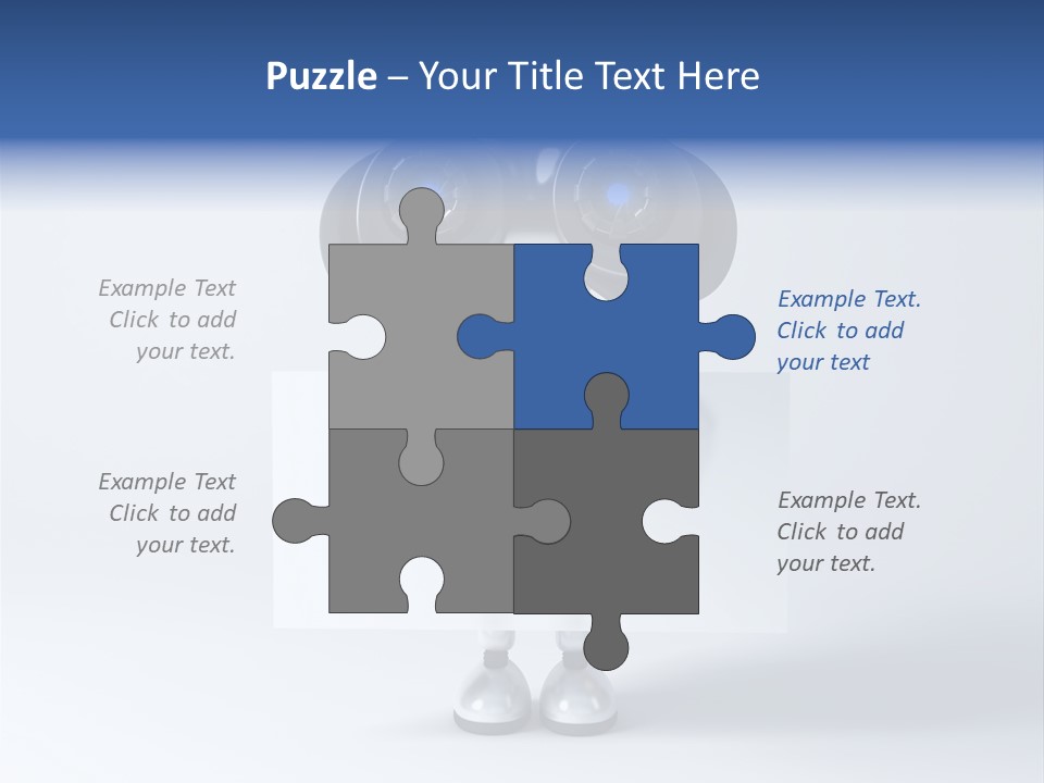 Glossy Shiny Robot PowerPoint Template