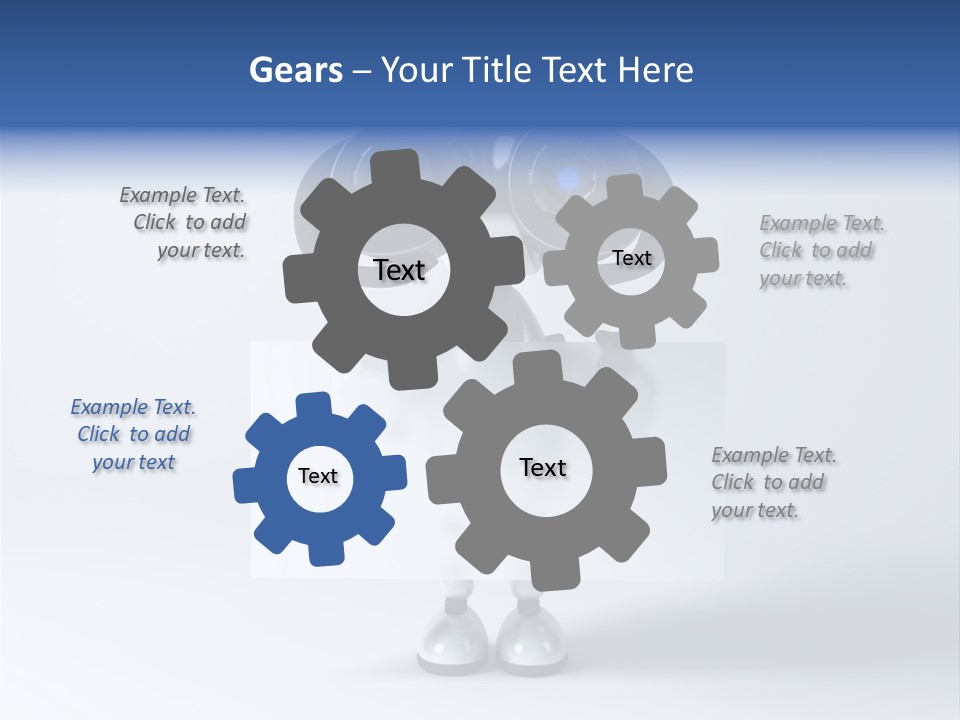 Glossy Shiny Robot PowerPoint Template