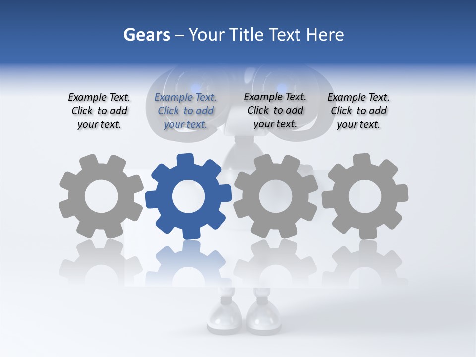 Glossy Shiny Robot PowerPoint Template