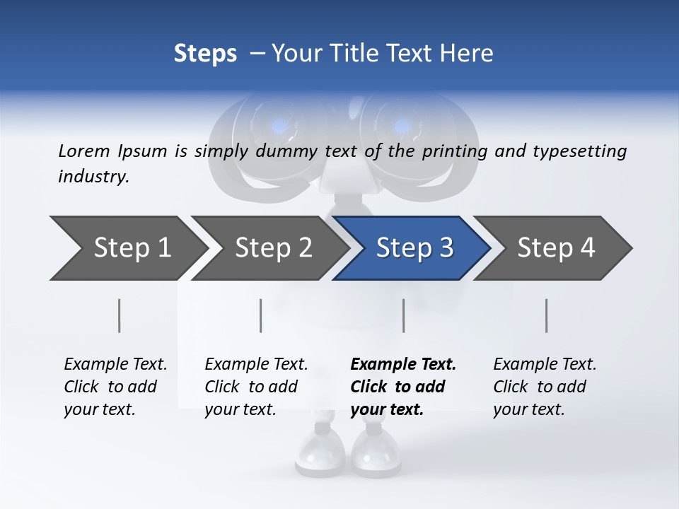 Glossy Shiny Robot PowerPoint Template