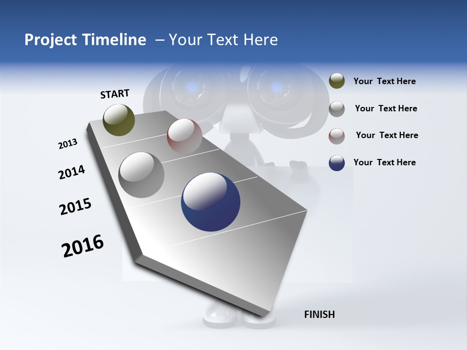 Glossy Shiny Robot PowerPoint Template