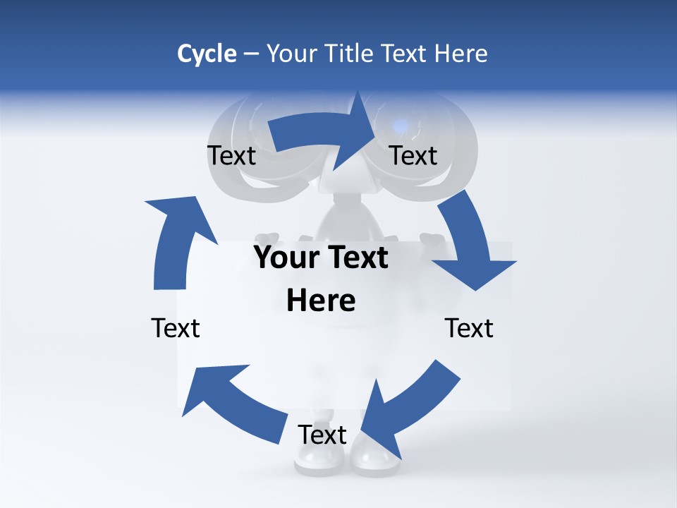 Glossy Shiny Robot PowerPoint Template