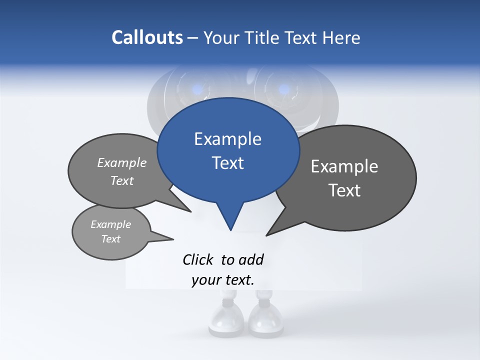 Glossy Shiny Robot PowerPoint Template