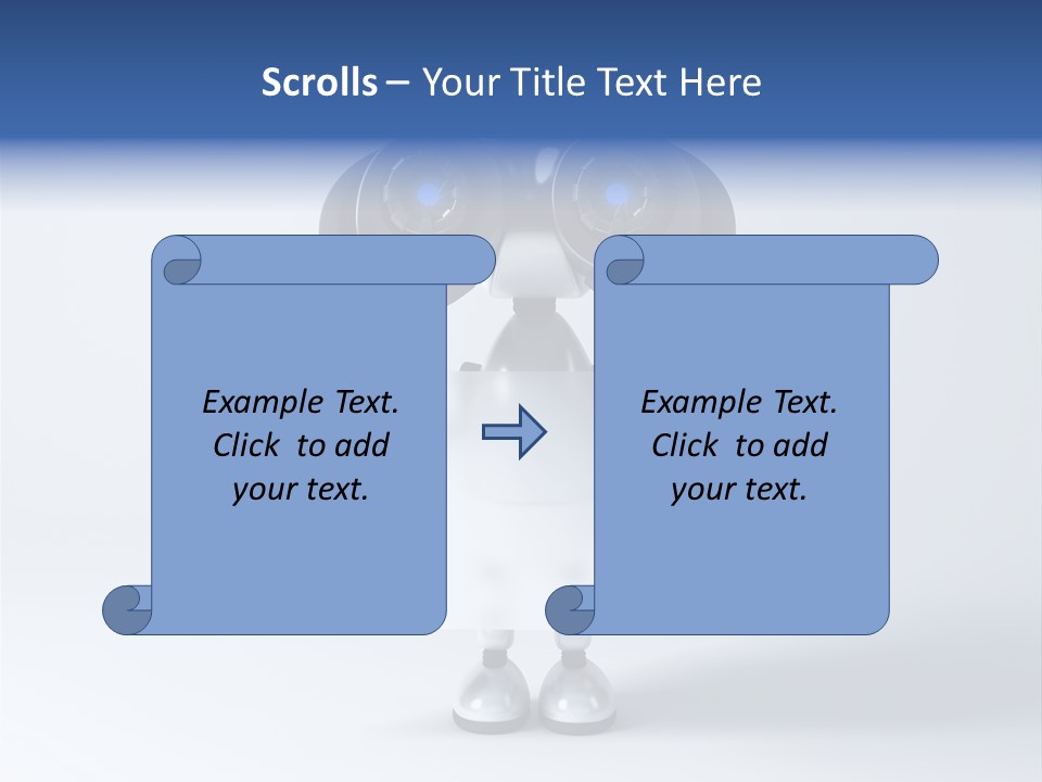 Glossy Shiny Robot PowerPoint Template