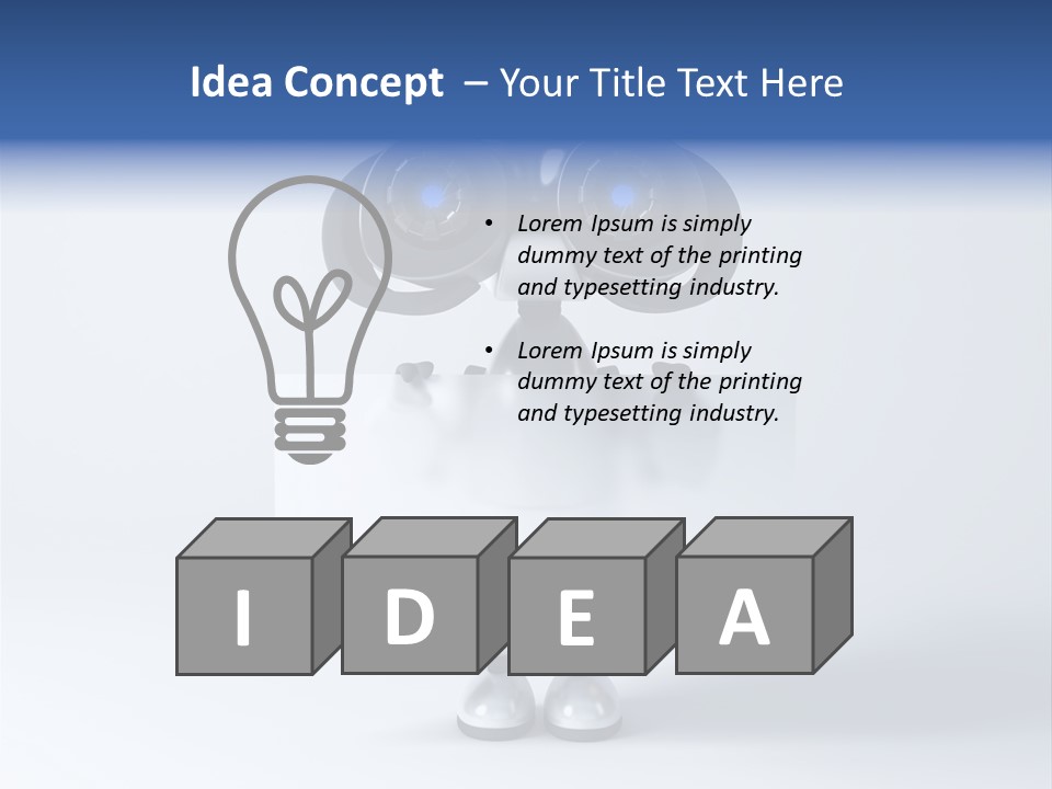 Glossy Shiny Robot PowerPoint Template