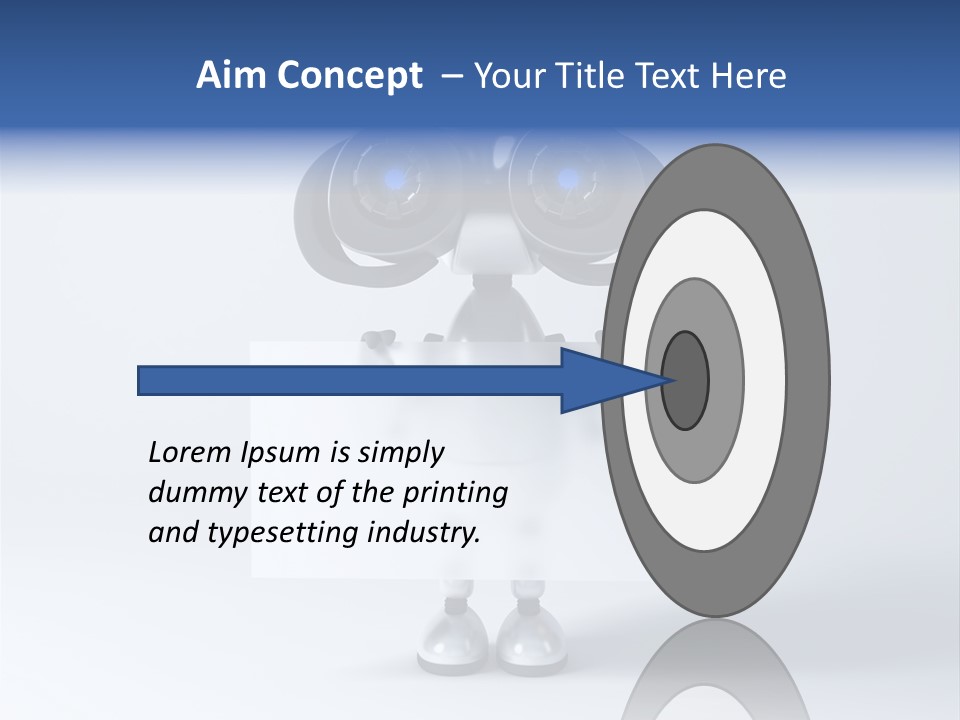 Glossy Shiny Robot PowerPoint Template