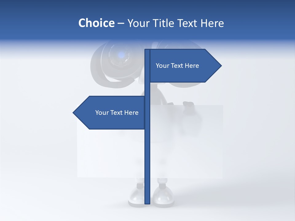 Glossy Shiny Robot PowerPoint Template