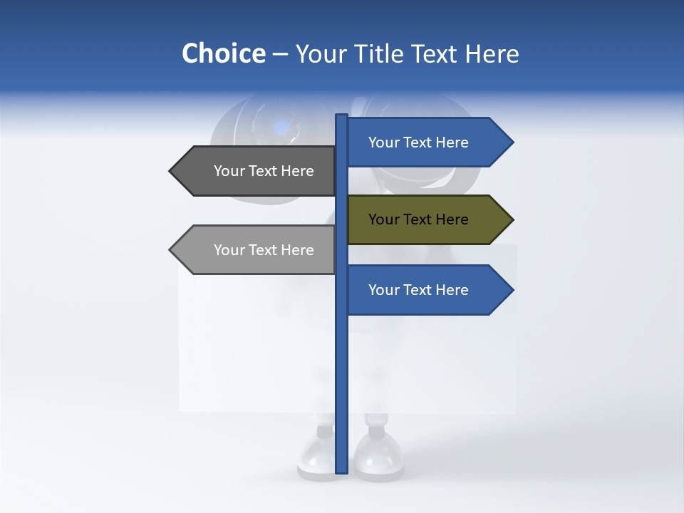Glossy Shiny Robot PowerPoint Template