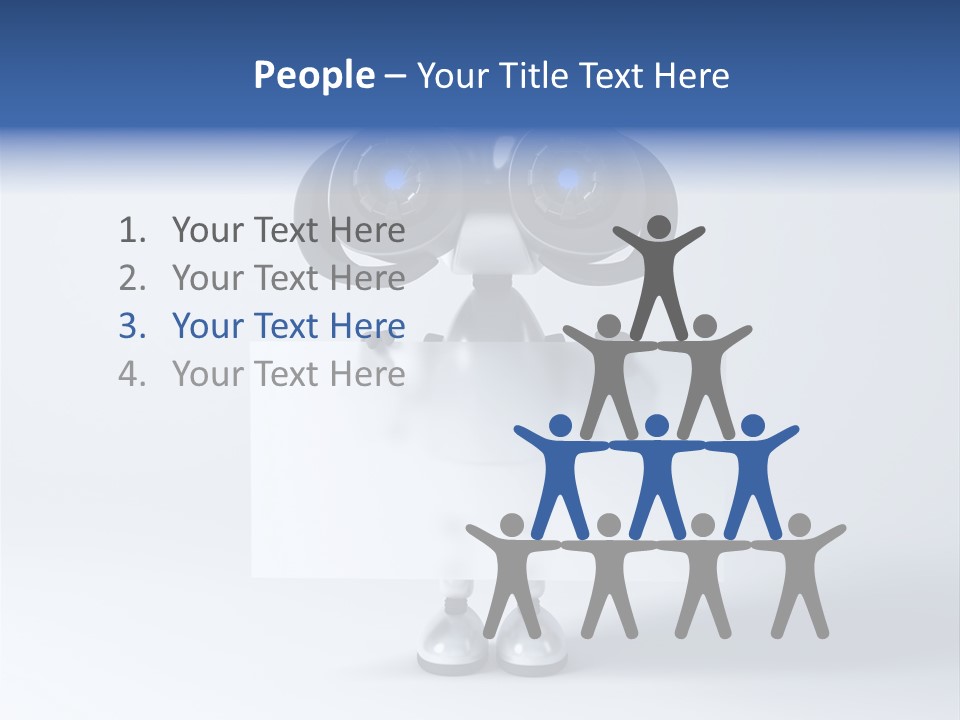 Glossy Shiny Robot PowerPoint Template