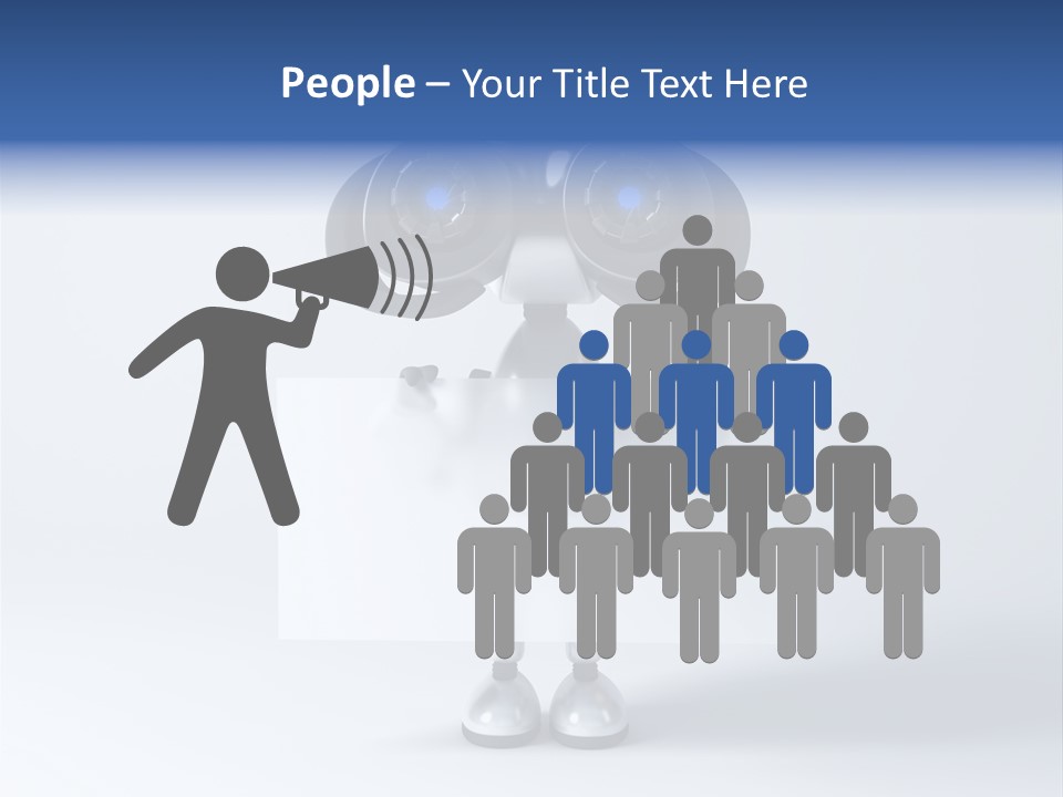 Glossy Shiny Robot PowerPoint Template