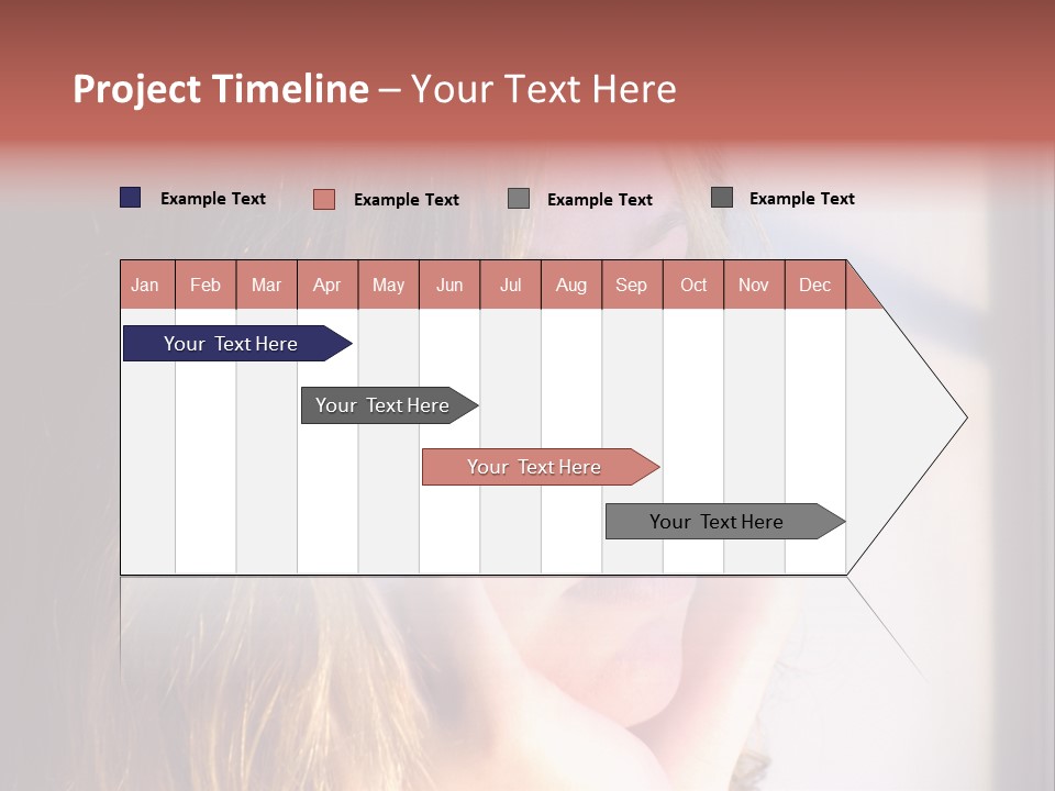 A Woman Looking Out Of A Window With Her Hand On Her Face PowerPoint Template