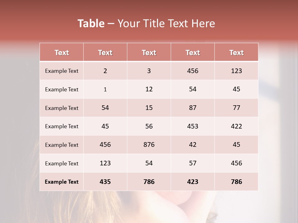 A Woman Looking Out Of A Window With Her Hand On Her Face PowerPoint Template