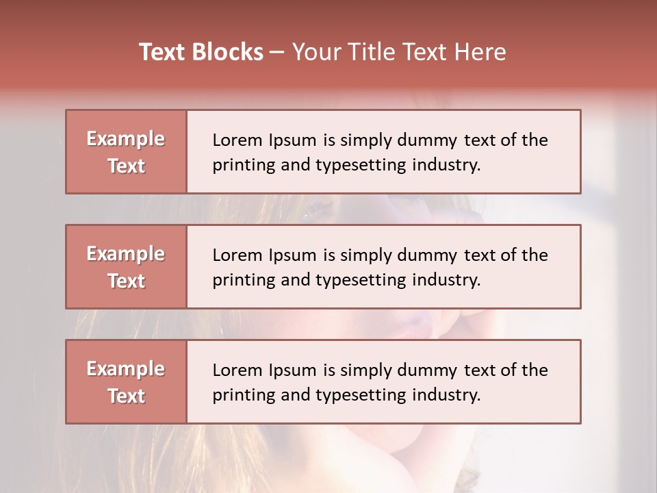 A Woman Looking Out Of A Window With Her Hand On Her Face PowerPoint Template