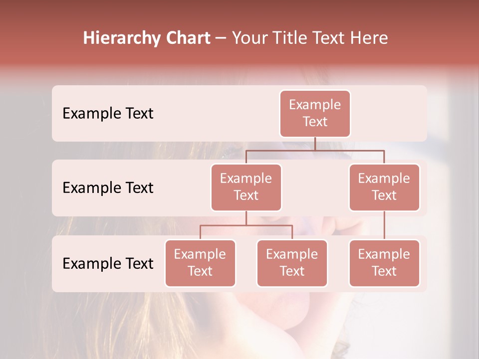 A Woman Looking Out Of A Window With Her Hand On Her Face PowerPoint Template