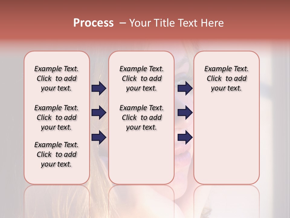 A Woman Looking Out Of A Window With Her Hand On Her Face PowerPoint Template