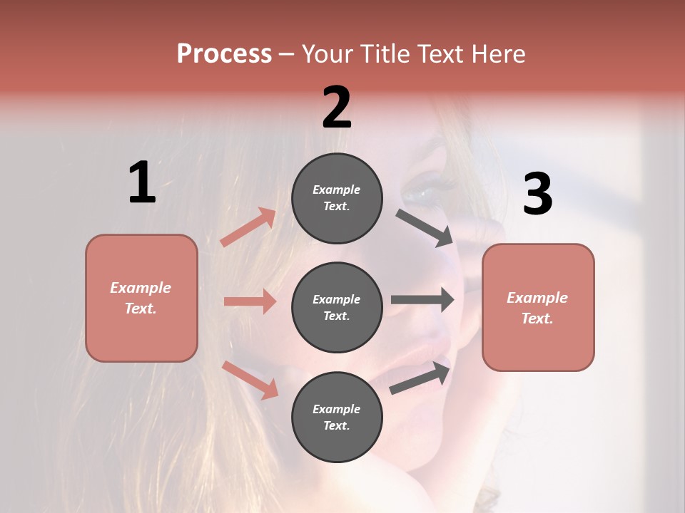 A Woman Looking Out Of A Window With Her Hand On Her Face PowerPoint Template