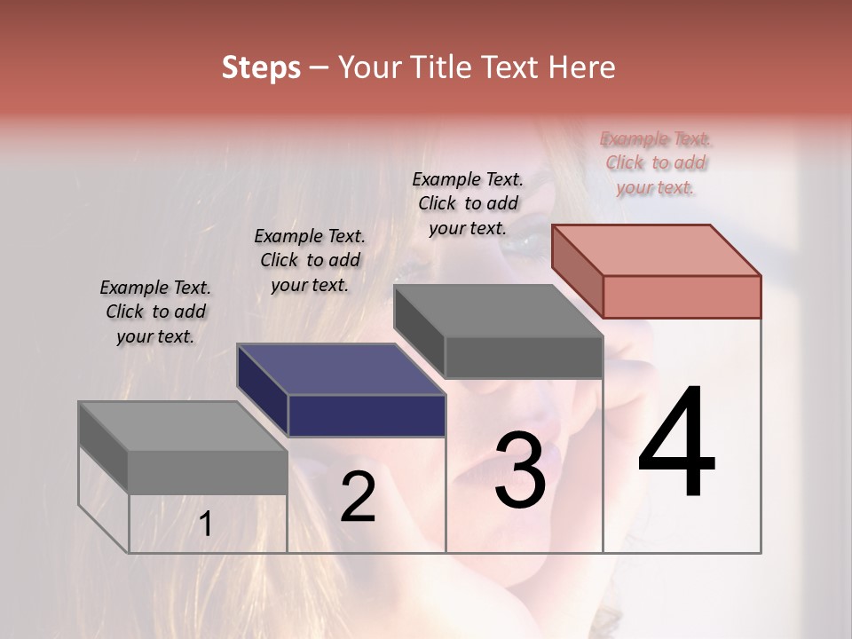 A Woman Looking Out Of A Window With Her Hand On Her Face PowerPoint Template