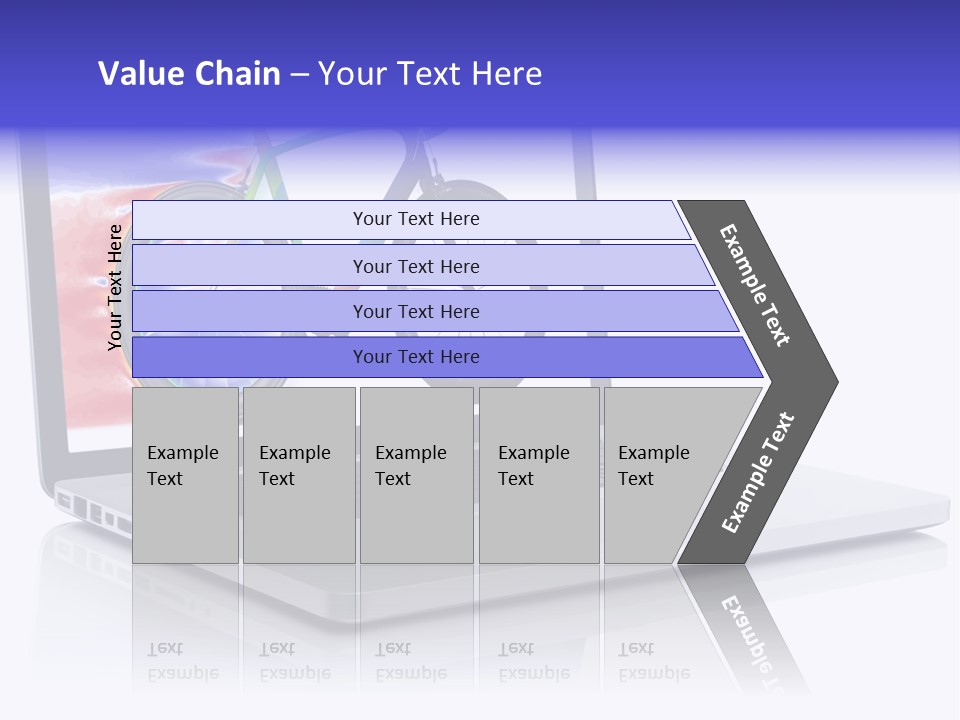 Waves Silver Notebook PowerPoint Template