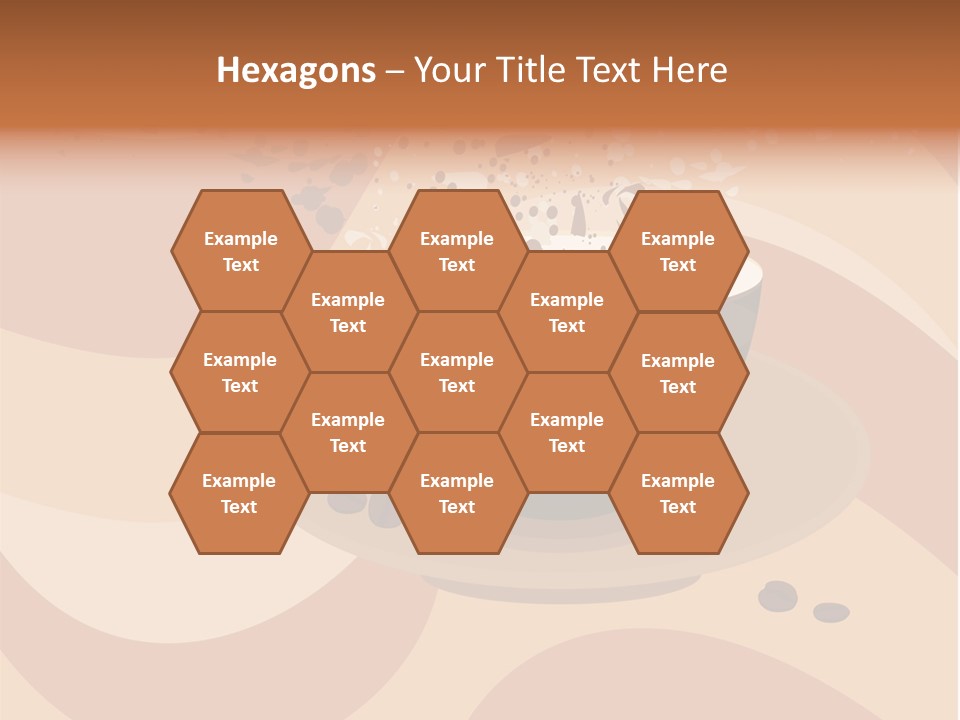 A Cup Of Coffee On A Saucer With Coffee Beans PowerPoint Template