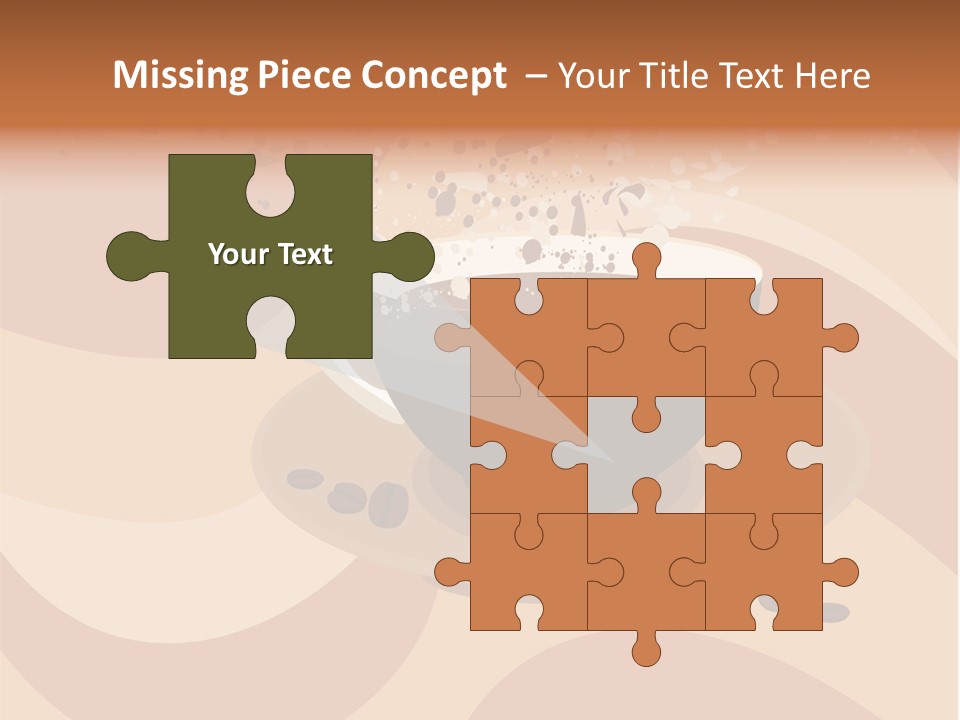 A Cup Of Coffee On A Saucer With Coffee Beans PowerPoint Template