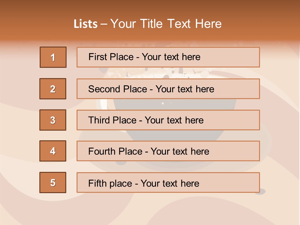 A Cup Of Coffee On A Saucer With Coffee Beans PowerPoint Template