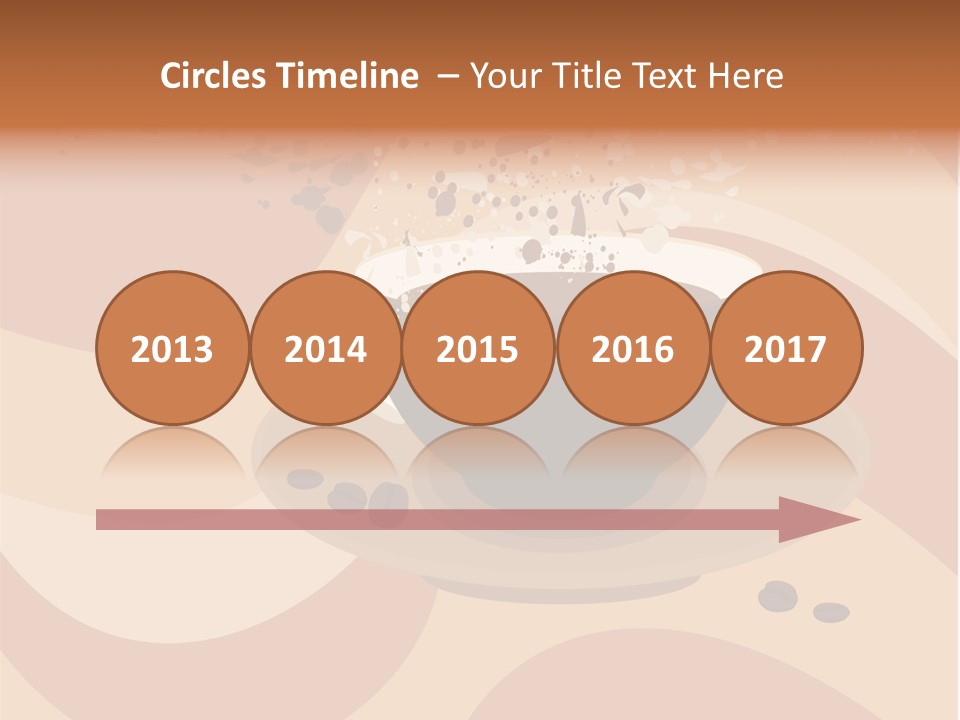 A Cup Of Coffee On A Saucer With Coffee Beans PowerPoint Template