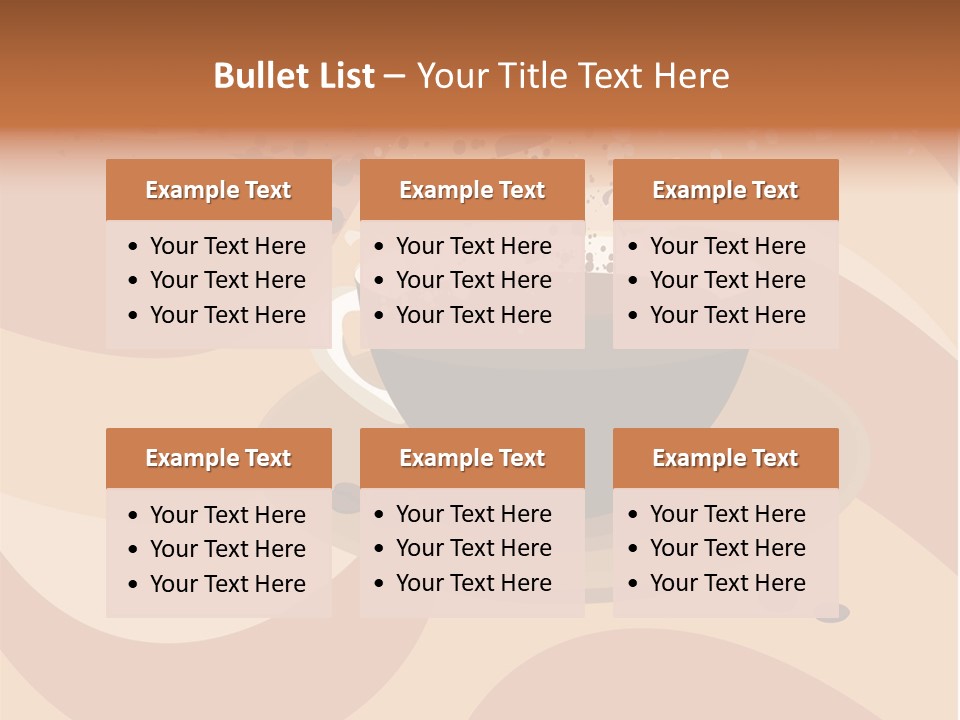 A Cup Of Coffee On A Saucer With Coffee Beans PowerPoint Template