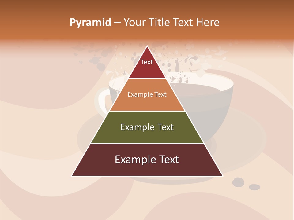 A Cup Of Coffee On A Saucer With Coffee Beans PowerPoint Template