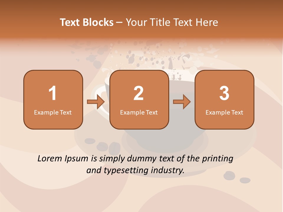 A Cup Of Coffee On A Saucer With Coffee Beans PowerPoint Template