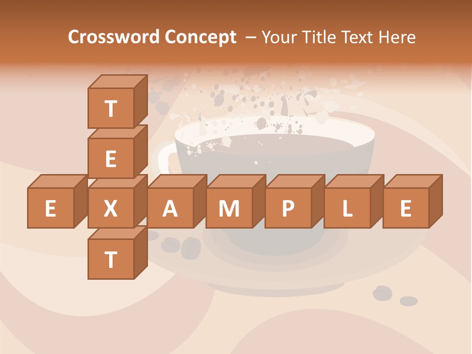 A Cup Of Coffee On A Saucer With Coffee Beans PowerPoint Template