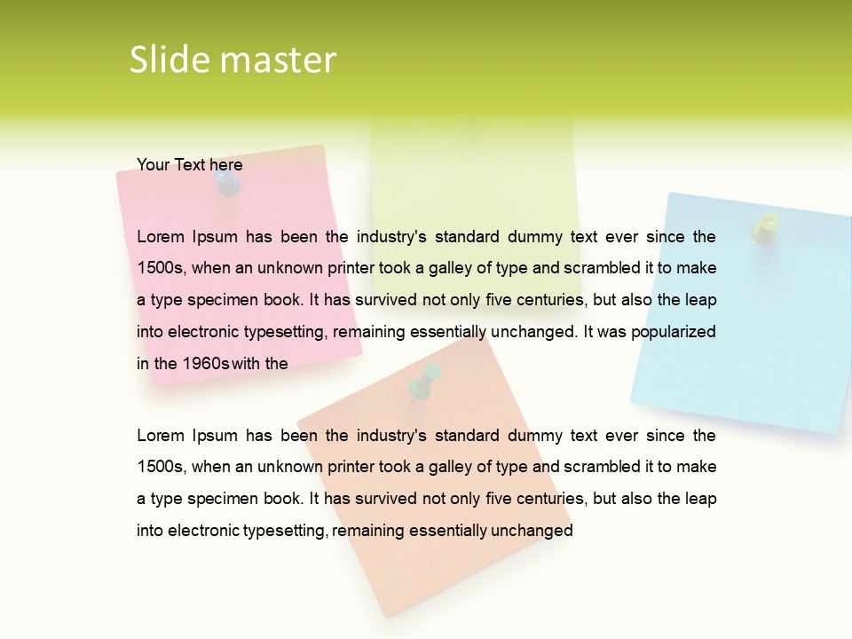 Bulletin Advice Closeup PowerPoint Template