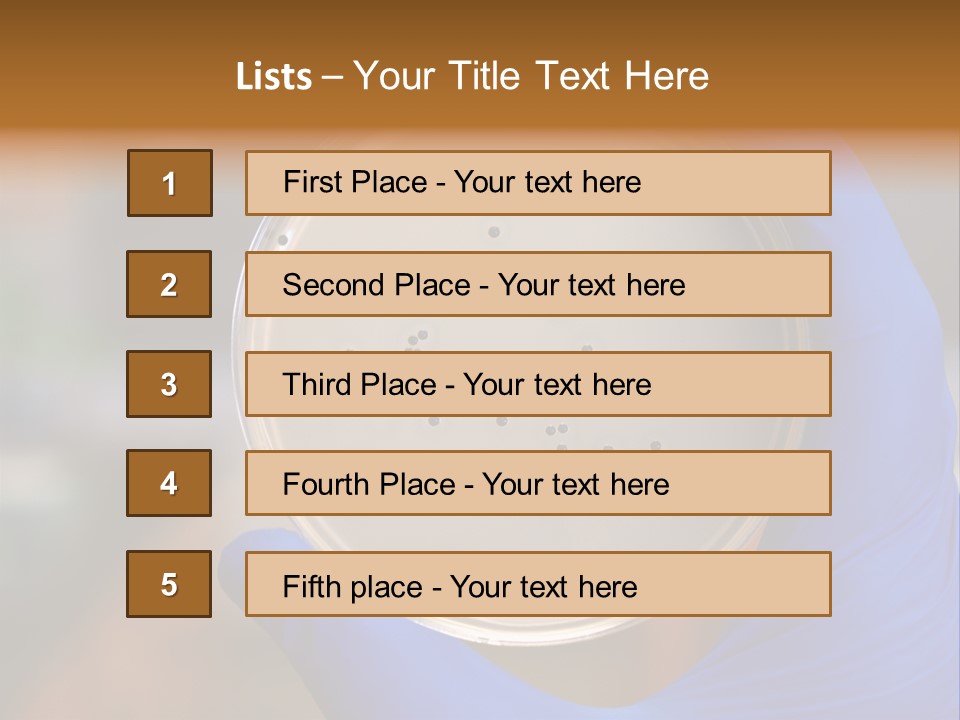 A Person In Blue Gloves Holding A Petri Dish PowerPoint Template