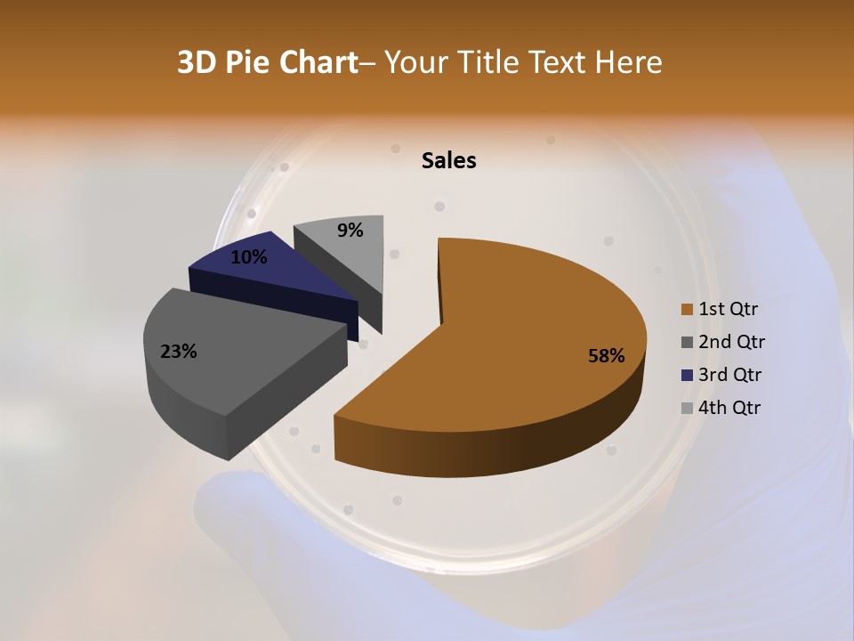 A Person In Blue Gloves Holding A Petri Dish PowerPoint Template
