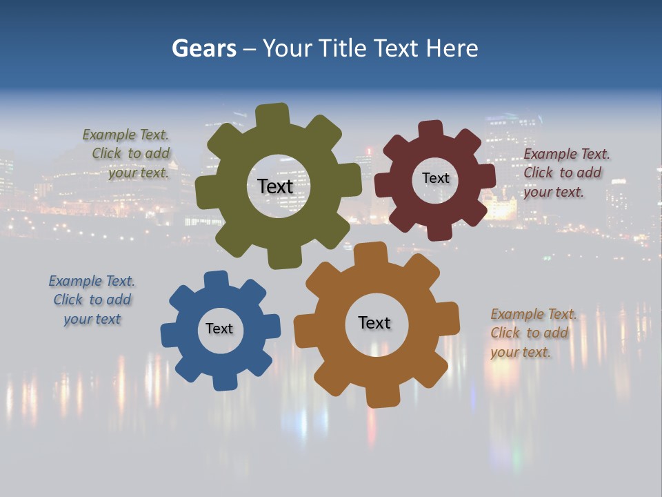 Blue Wing Machine PowerPoint Template