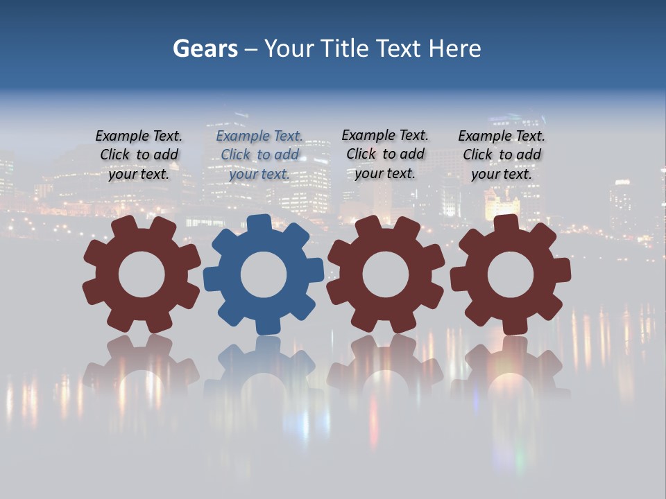 Blue Wing Machine PowerPoint Template