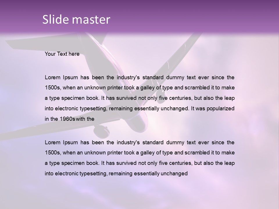 Blue Wing Machine PowerPoint Template